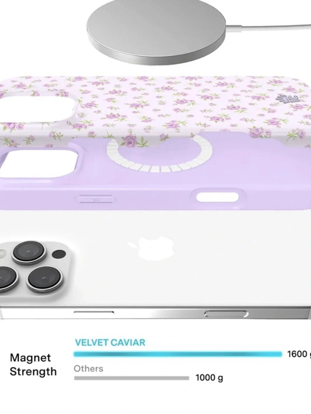 Velvet Caviar 16Pro Dainty Lilac Floral iPhone Case